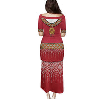 Norway Constitution Day Family Matching Puletasi and Hawaiian Shirt Norwegian bunads