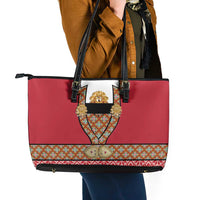 Norway Constitution Day Leather Tote Bag Norwegian bunads