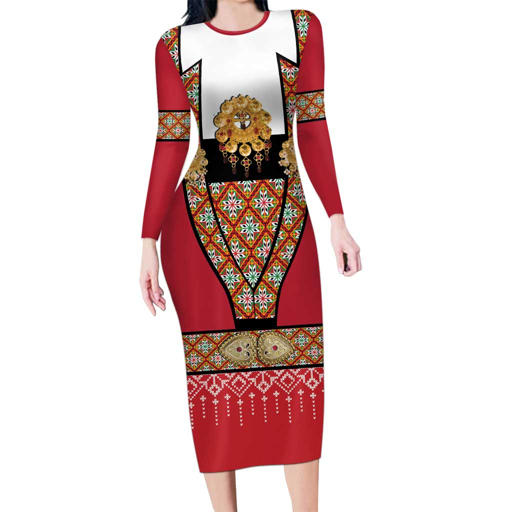 Norway Constitution Day Long Sleeve Bodycon Dress Norwegian bunads