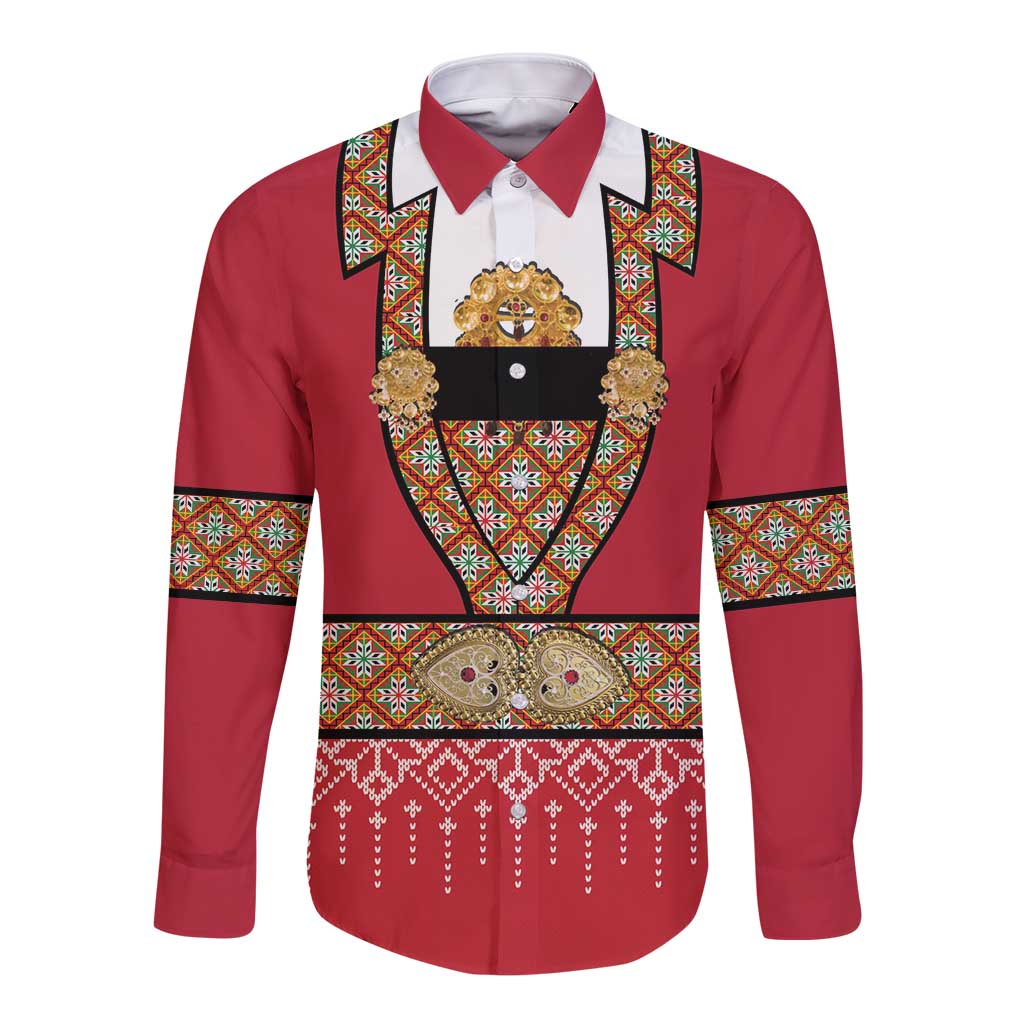 Norway Constitution Day Long Sleeve Button Shirt Norwegian bunads