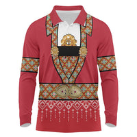 Norway Constitution Day Long Sleeve Polo Shirt Norwegian bunads