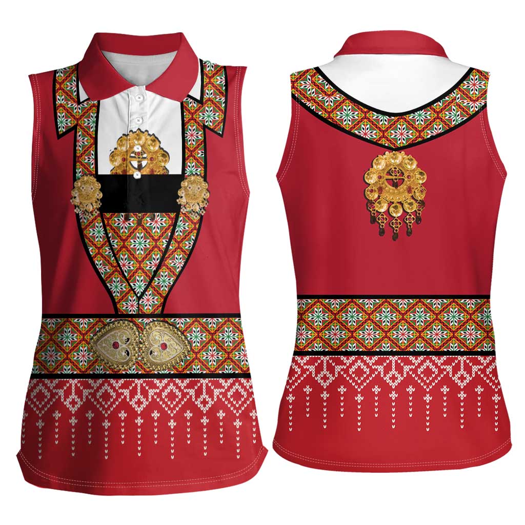 Norway Constitution Day Women Sleeveless Polo Shirt Norwegian bunads