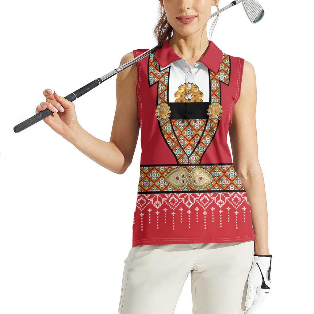 Norway Constitution Day Women Sleeveless Polo Shirt Norwegian bunads