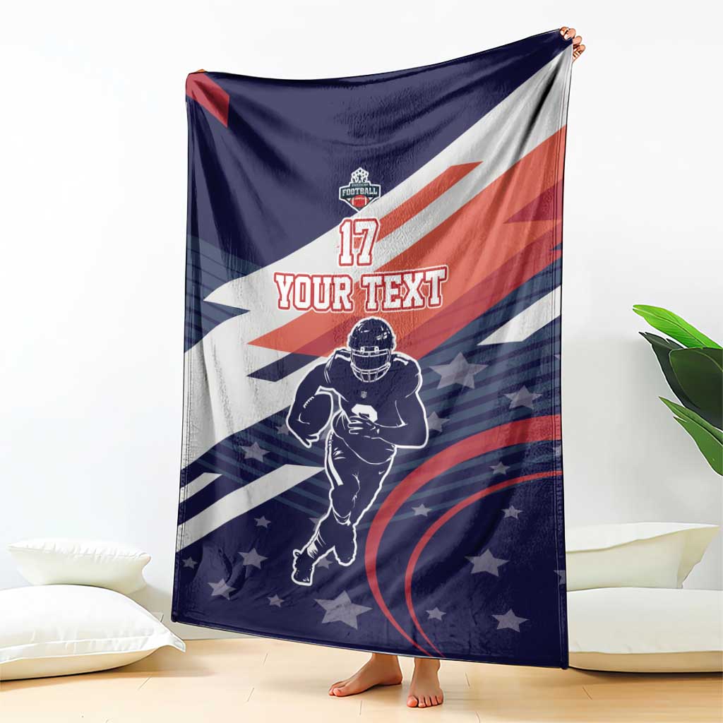 Custom United States American Football Blanket USA Go Champions Sporty Style
