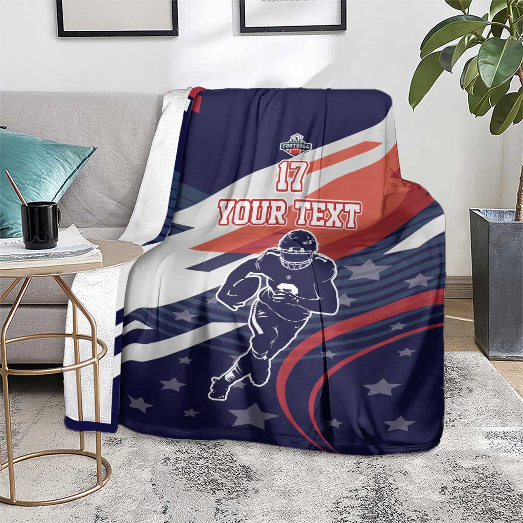 Custom United States American Football Blanket USA Go Champions Sporty Style