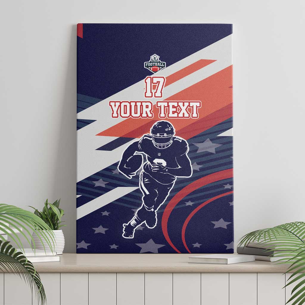Custom United States American Football Canvas Wall Art USA Go Champions Sporty Style