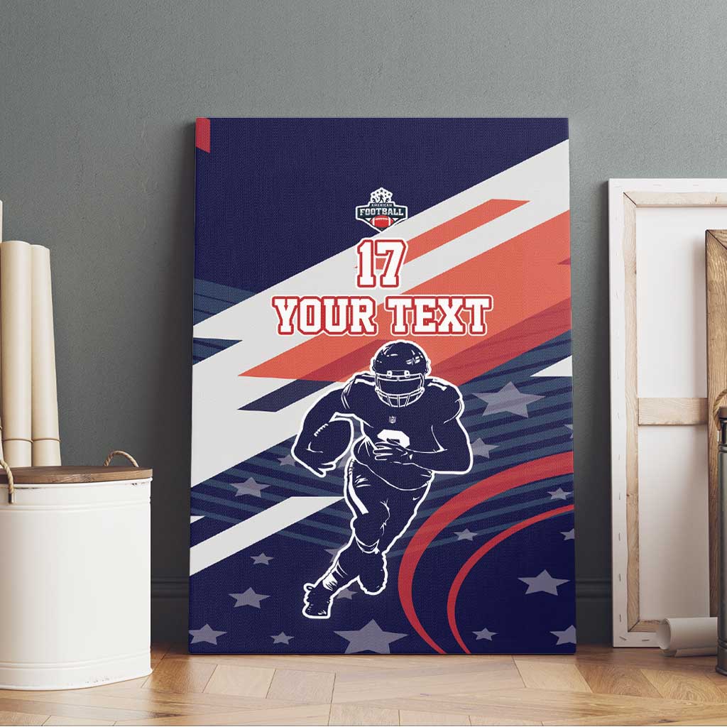 Custom United States American Football Canvas Wall Art USA Go Champions Sporty Style
