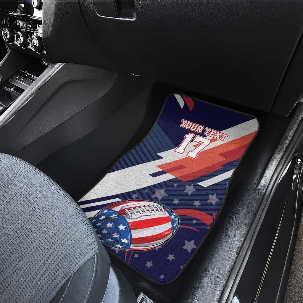 Custom United States American Football Car Mats USA Go Champions Sporty Style