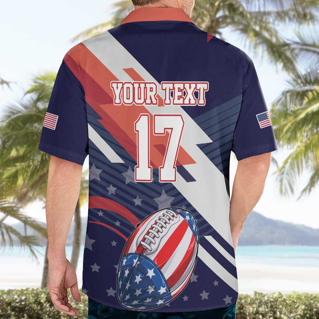 Custom United States American Football Hawaiian Shirt USA Go Champions Sporty Style