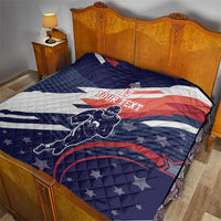 Custom United States American Football Quilt USA Go Champions Sporty Style