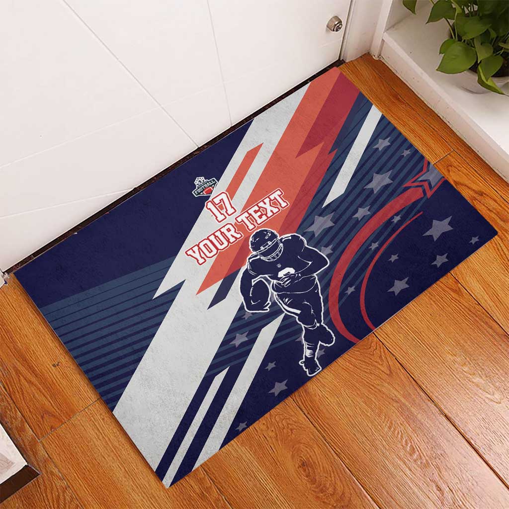 Custom United States American Football Rubber Doormat USA Go Champions Sporty Style