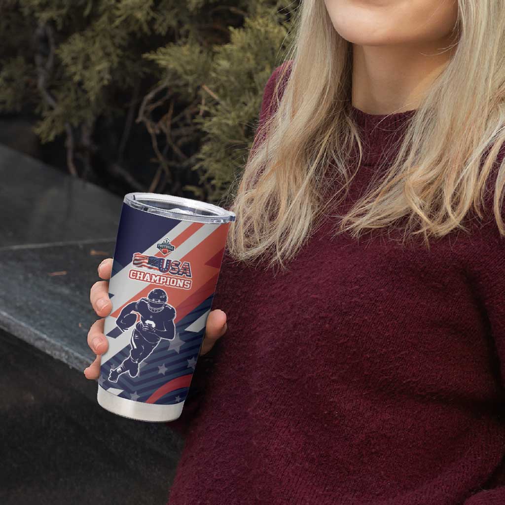 Custom United States American Football Tumbler Cup USA Go Champions Sporty Style