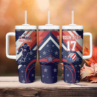 Custom United States American Football Tumbler With Handle USA Go Champions Sporty Style