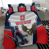 Custom United States Cricket Bedding Set USA Go Champions and Eagle Mascot Style