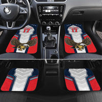 Custom United States Cricket Car Mats USA Go Champions and Eagle Mascot Style