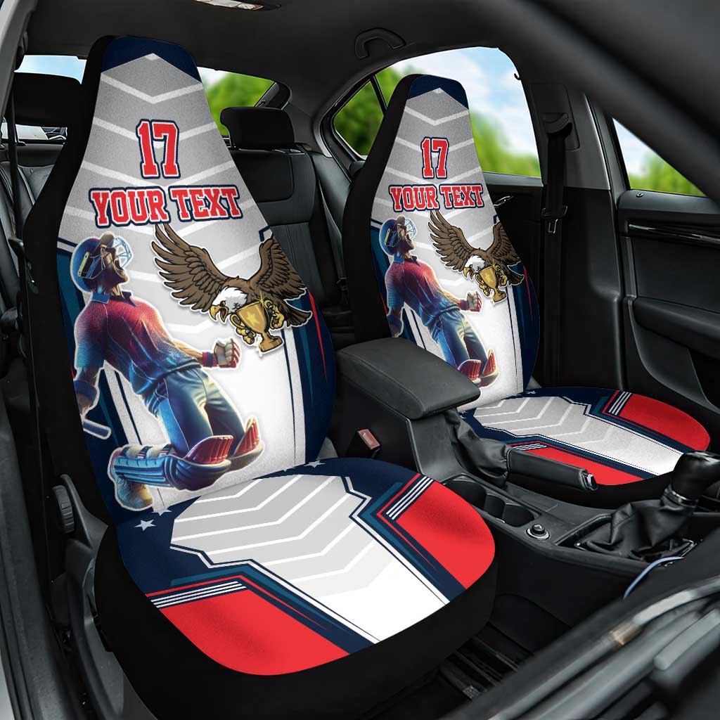 Custom United States Cricket Car Seat Cover USA Go Champions and Eagle Mascot Style