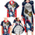 Custom United States Cricket Family Matching Long Sleeve Bodycon Dress and Hawaiian Shirt USA Go Champions and Eagle Mascot Style