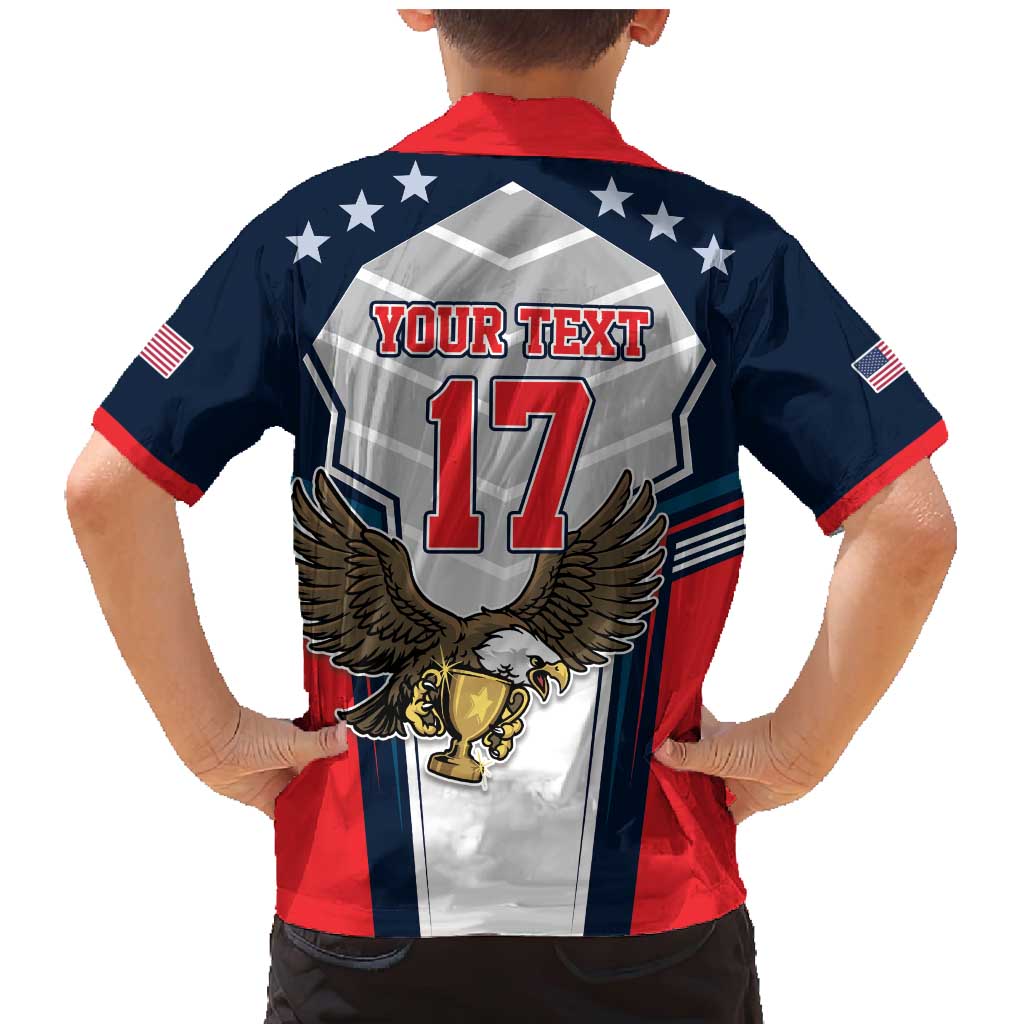 Custom United States Cricket Family Matching Mermaid Dress and Hawaiian Shirt USA Go Champions and Eagle Mascot Style