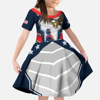 Custom United States Cricket Family Matching Off The Shoulder Long Sleeve Dress and Hawaiian Shirt USA Go Champions and Eagle Mascot Style