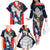 Custom United States Cricket Family Matching Off The Shoulder Long Sleeve Dress and Hawaiian Shirt USA Go Champions and Eagle Mascot Style