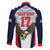 Custom United States Cricket Family Matching Off The Shoulder Long Sleeve Dress and Hawaiian Shirt USA Go Champions and Eagle Mascot Style