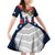 Custom United States Cricket Family Matching Off Shoulder Short Dress and Hawaiian Shirt USA Go Champions and Eagle Mascot Style