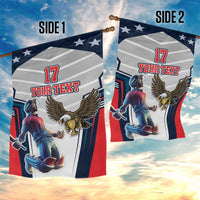 Custom United States Cricket Garden Flag USA Go Champions and Eagle Mascot Style