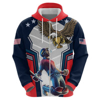 Custom United States Cricket Hoodie USA Go Champions and Eagle Mascot Style