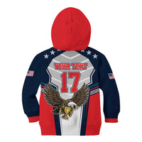Custom United States Cricket Kid Hoodie USA Go Champions and Eagle Mascot Style
