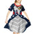 Custom United States Cricket Kid Short Sleeve Dress USA Go Champions and Eagle Mascot Style