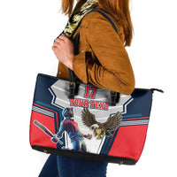 Custom United States Cricket Leather Tote Bag USA Go Champions and Eagle Mascot Style