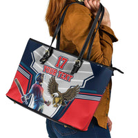 Custom United States Cricket Leather Tote Bag USA Go Champions and Eagle Mascot Style
