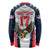 Custom United States Cricket Long Sleeve Shirt USA Go Champions and Eagle Mascot Style