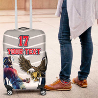 Custom United States Cricket Luggage Cover USA Go Champions and Eagle Mascot Style