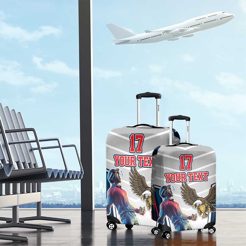 Custom United States Cricket Luggage Cover USA Go Champions and Eagle Mascot Style