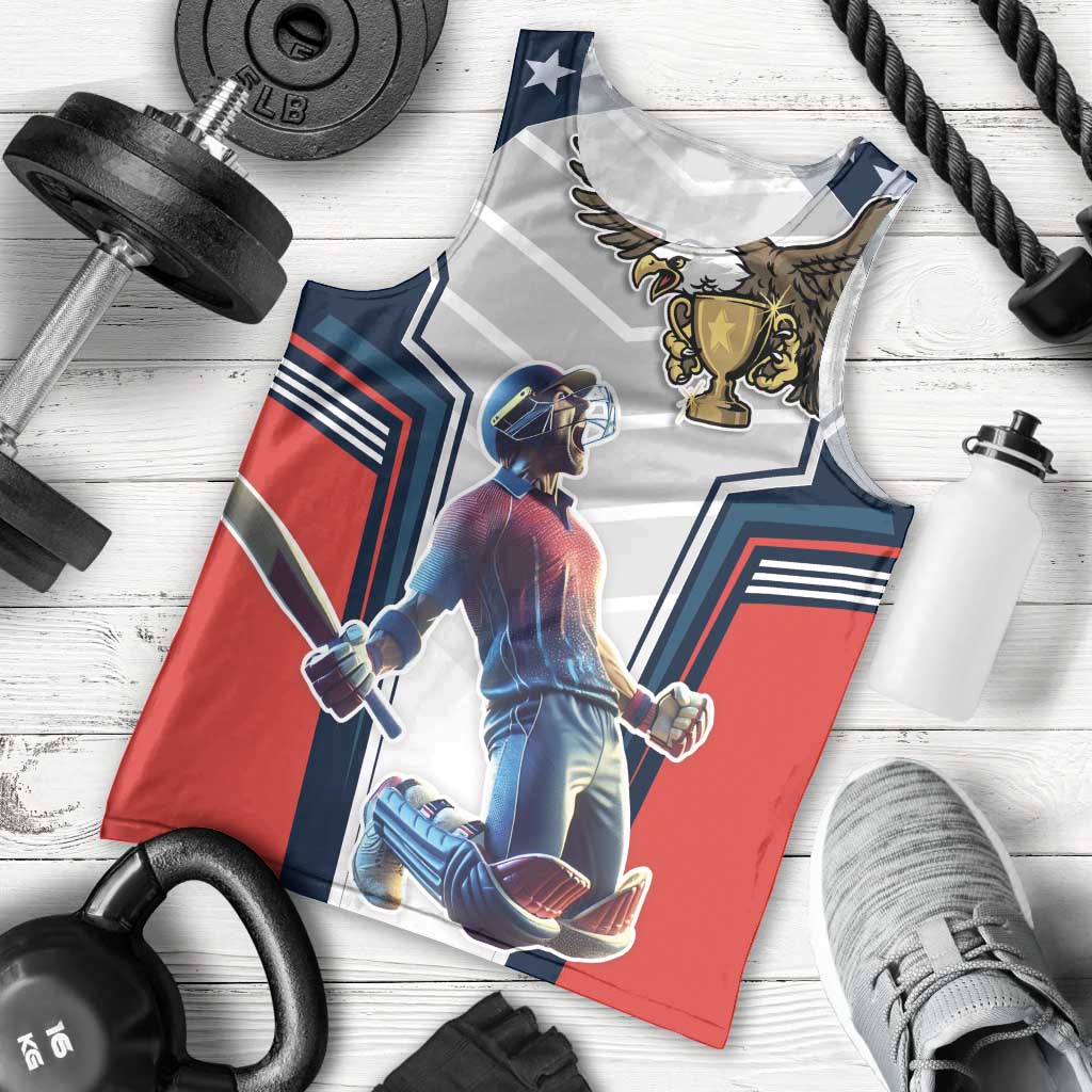 Custom United States Cricket Men Tank Top USA Go Champions and Eagle Mascot Style