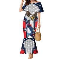 Custom United States Cricket Mermaid Dress USA Go Champions and Eagle Mascot Style