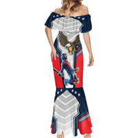 Custom United States Cricket Mermaid Dress USA Go Champions and Eagle Mascot Style