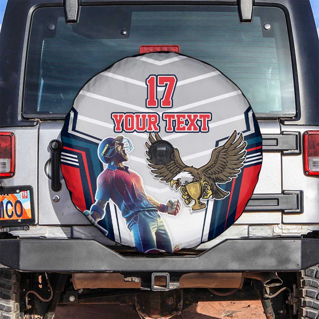 Custom United States Cricket Spare Tire Cover USA Go Champions and Eagle Mascot Style