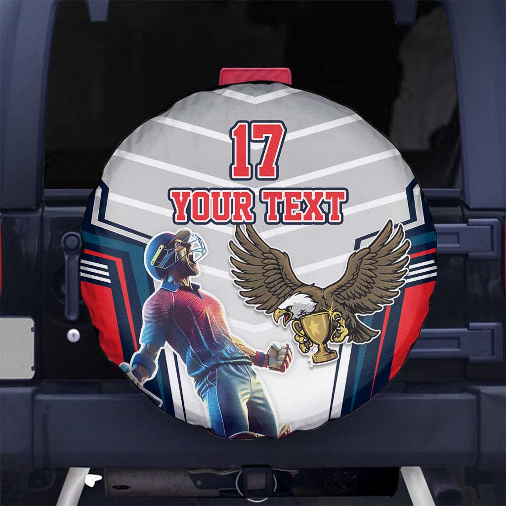Custom United States Cricket Spare Tire Cover USA Go Champions and Eagle Mascot Style