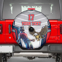 Custom United States Cricket Spare Tire Cover USA Go Champions and Eagle Mascot Style