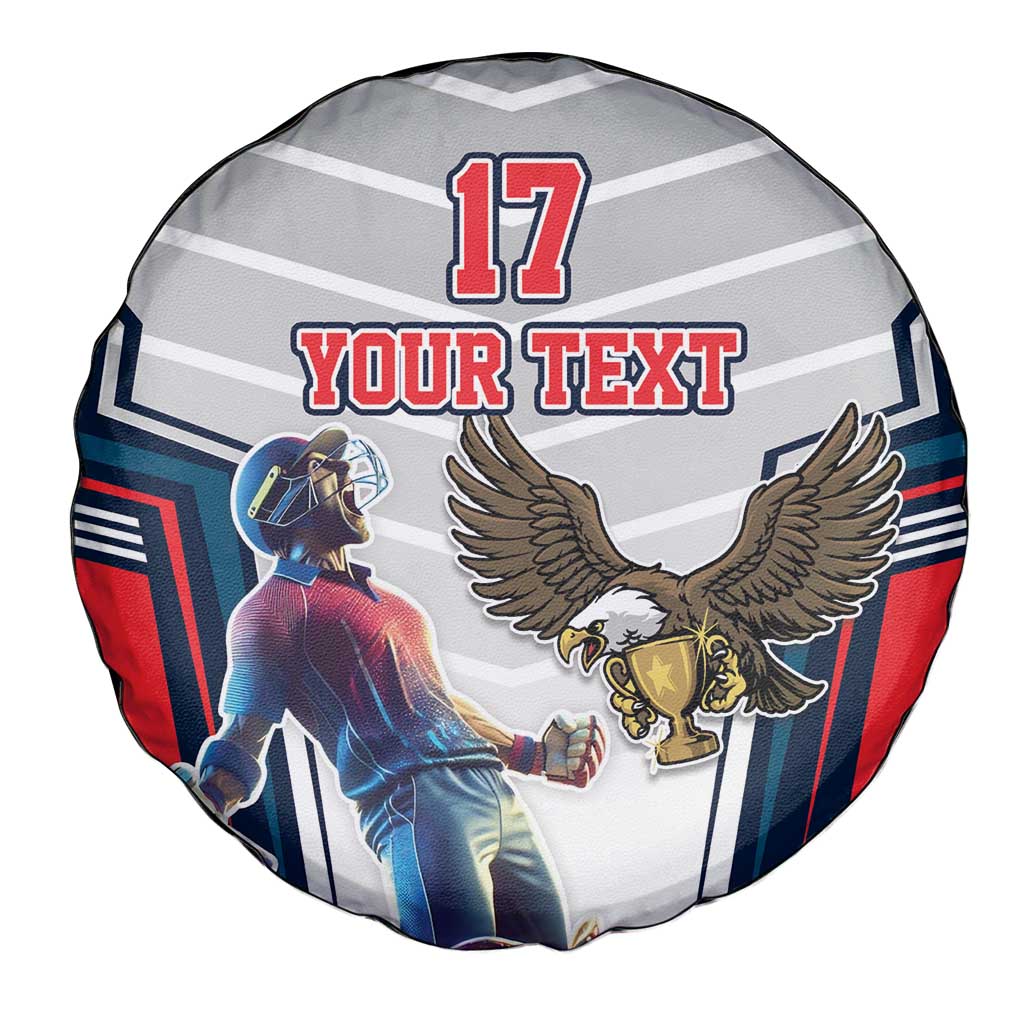 Custom United States Cricket Spare Tire Cover USA Go Champions and Eagle Mascot Style