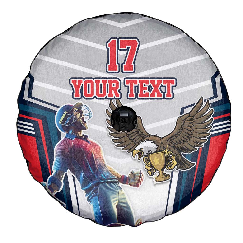 Custom United States Cricket Spare Tire Cover USA Go Champions and Eagle Mascot Style