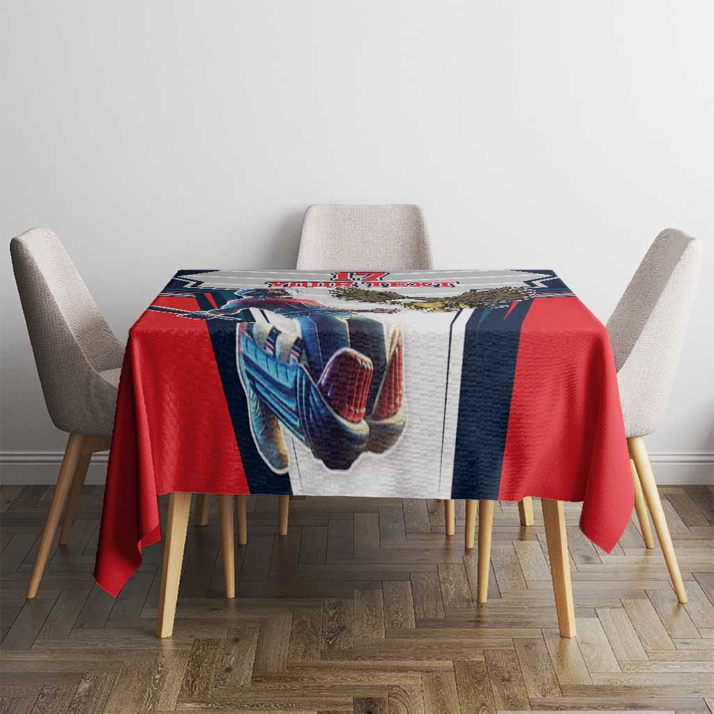 Custom United States Cricket Tablecloth USA Go Champions and Eagle Mascot Style