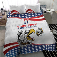 Custom United States Soccer Bedding Set USA Eagle Mascot Style