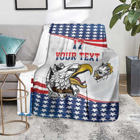 Custom United States Soccer Blanket USA Eagle Mascot Style