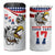 Custom United States Soccer 4 in 1 Can Cooler Tumbler USA Eagle Mascot Style
