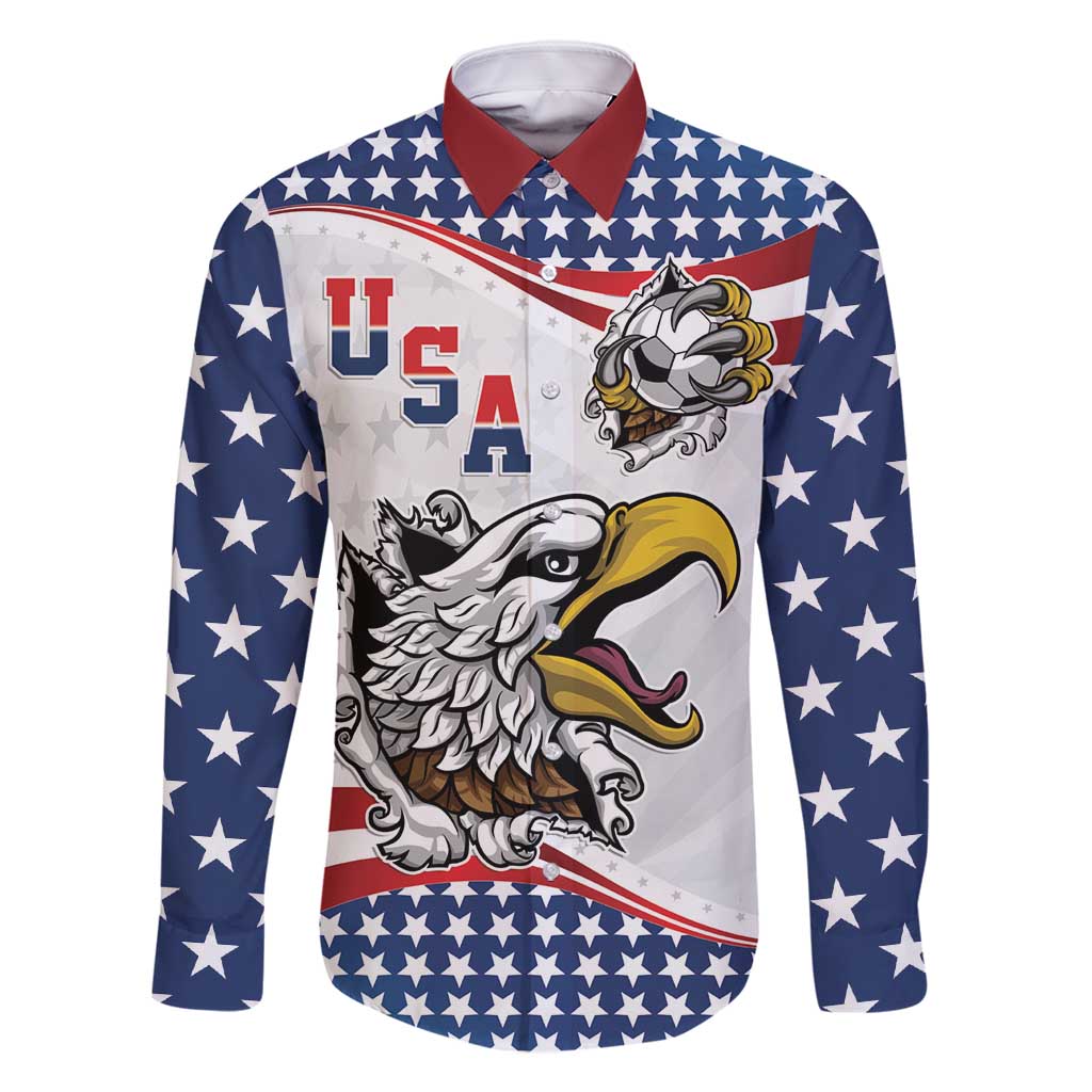 Custom United States Soccer Family Matching Off Shoulder Short Dress and Hawaiian Shirt USA Eagle Mascot Style