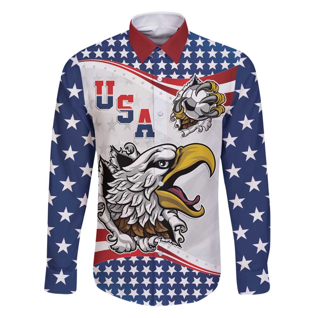 Custom United States Soccer Family Matching Puletasi and Hawaiian Shirt USA Eagle Mascot Style