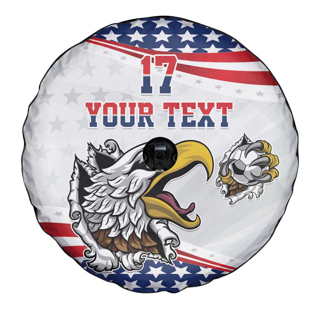 Custom United States Soccer Spare Tire Cover USA Eagle Mascot Style